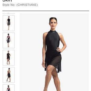 Black Pull-On Mesh Ballet Skirt (Size S) by Ballet Rosa